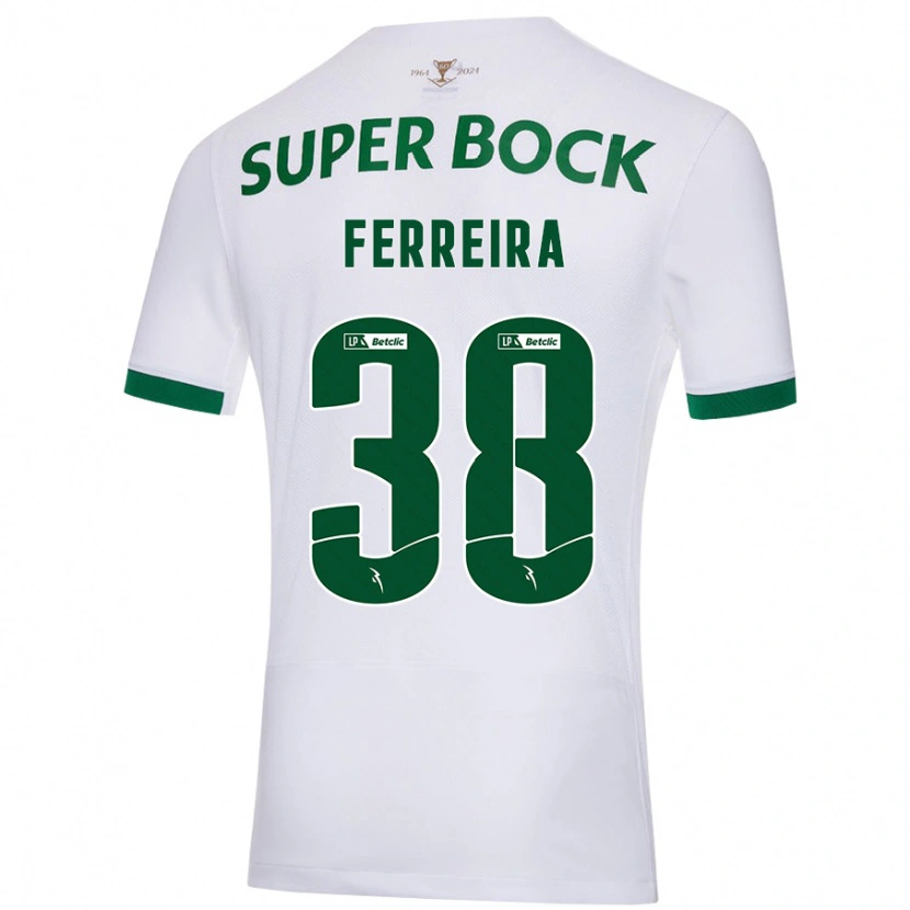 Danxen Herren Marta Ferreira #38 Weiß Grün Auswärtstrikot Trikot 2024/25 T-Shirt