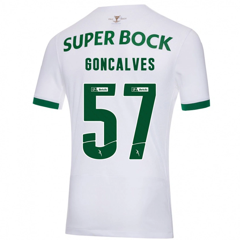 Danxen Herren Inês Gonçalves #57 Weiß Grün Auswärtstrikot Trikot 2024/25 T-Shirt