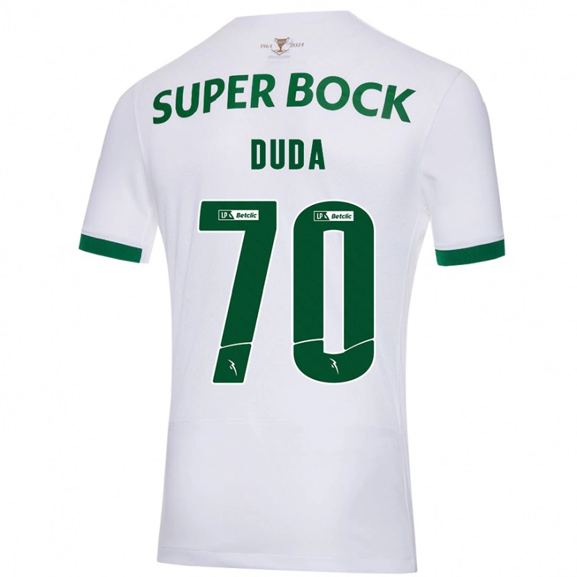 Danxen Herren Dudá #70 Weiß Grün Auswärtstrikot Trikot 2024/25 T-Shirt