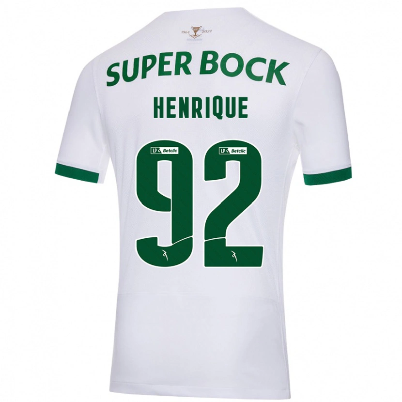 Danxen Herren Eduardo Henrique #92 Weiß Grün Auswärtstrikot Trikot 2024/25 T-Shirt
