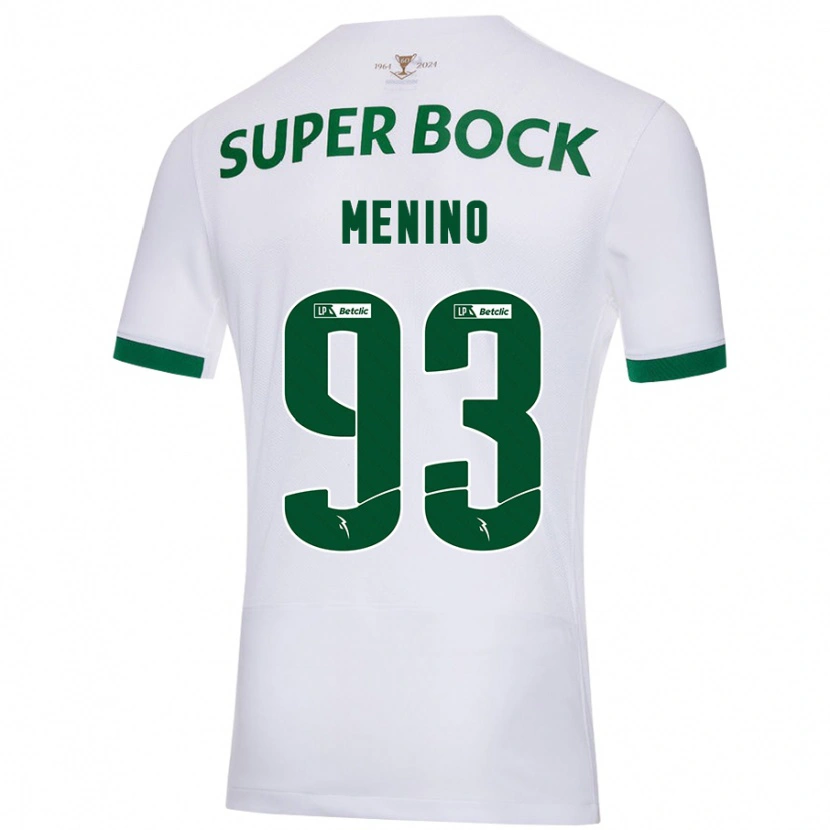 Danxen Herren Miguel Menino #93 Weiß Grün Auswärtstrikot Trikot 2024/25 T-Shirt