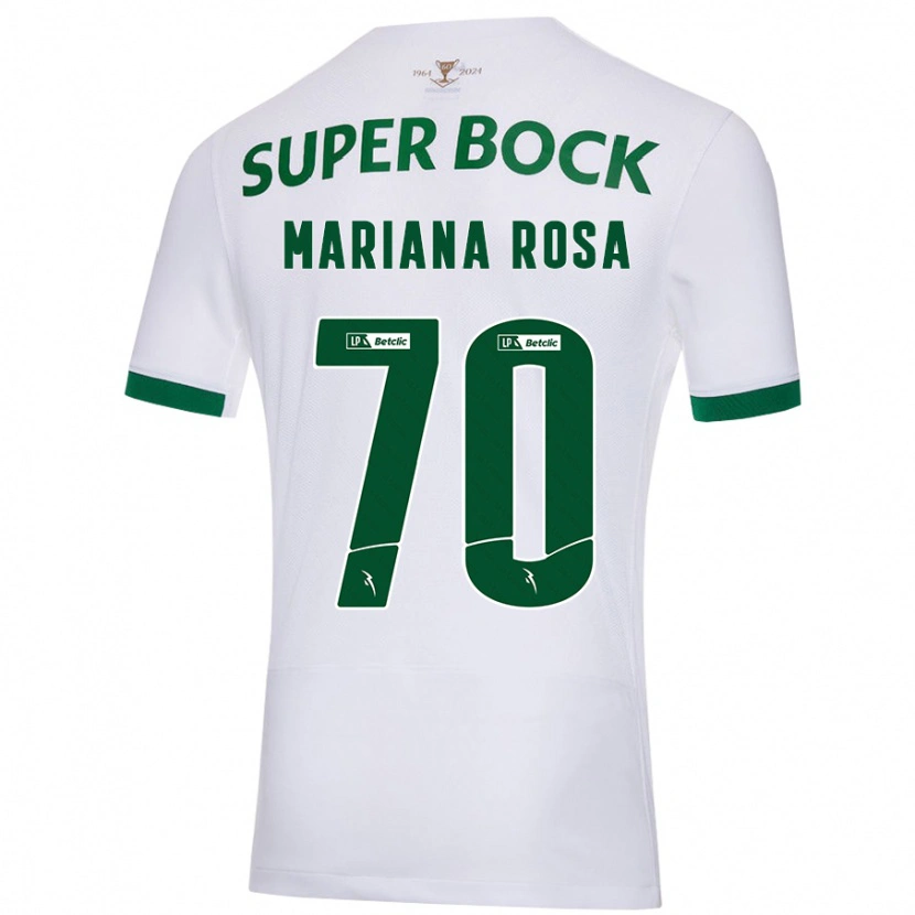 Danxen Herren Mariana Silva Pinto Vilaça Da Rosa #70 Weiß Grün Auswärtstrikot Trikot 2024/25 T-Shirt