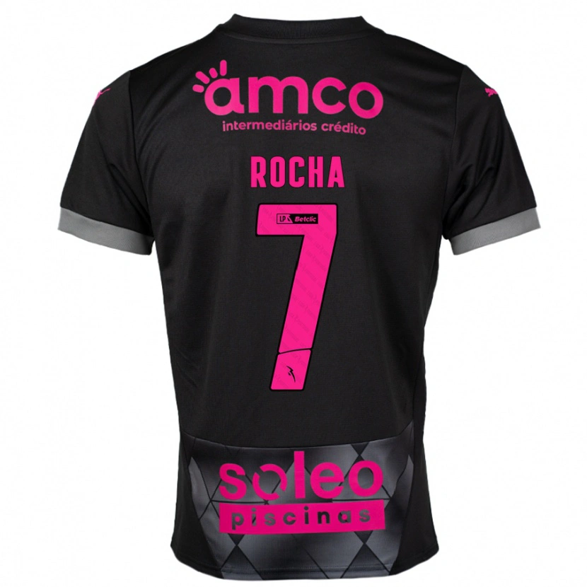 Danxen Herren Carolina Rocha #7 Schwarz Rosa Auswärtstrikot Trikot 2024/25 T-Shirt