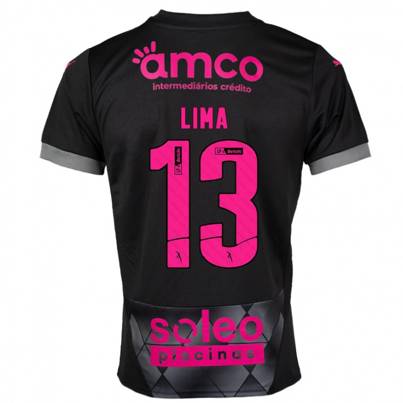 Danxen Herren Aline Lima #13 Schwarz Rosa Auswärtstrikot Trikot 2024/25 T-Shirt