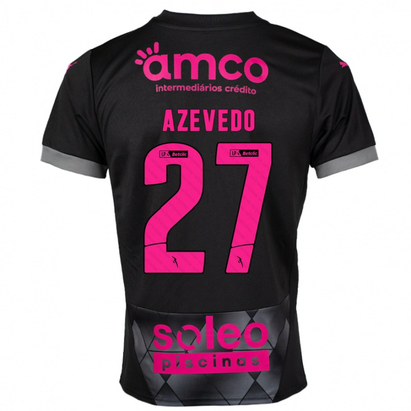 Danxen Herren Mariana Azevedo #27 Schwarz Rosa Auswärtstrikot Trikot 2024/25 T-Shirt