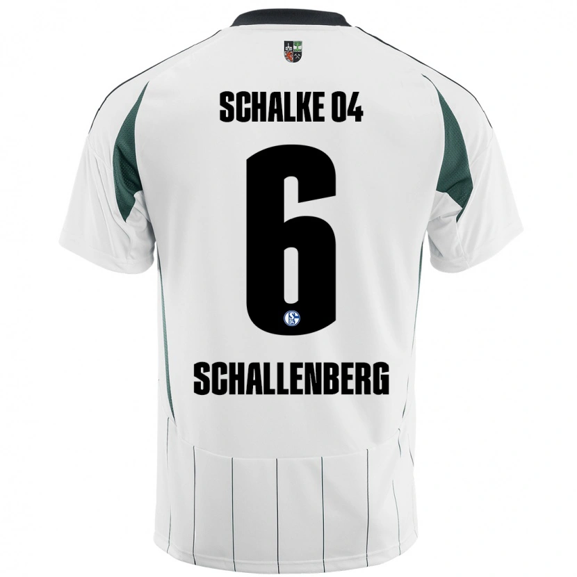 Danxen Herren Ron Schallenberg #6 Weiß Grün Auswärtstrikot Trikot 2024/25 T-Shirt