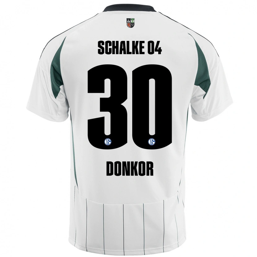 Danxen Herren Anton Donkor #30 Weiß Grün Auswärtstrikot Trikot 2024/25 T-Shirt