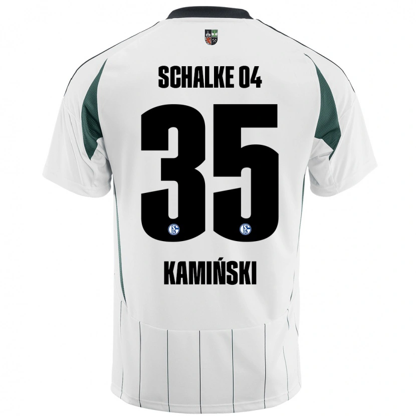 Danxen Herren Marcin Kaminski #35 Weiß Grün Auswärtstrikot Trikot 2024/25 T-Shirt