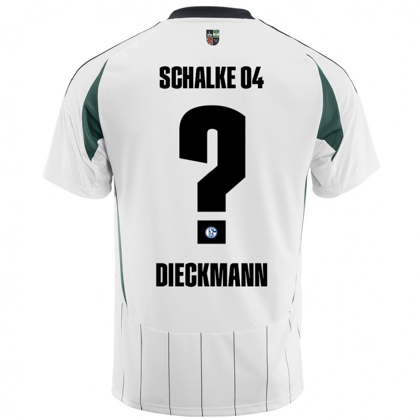 Danxen Herren Jonas Dieckmann #0 Weiß Grün Auswärtstrikot Trikot 2024/25 T-Shirt