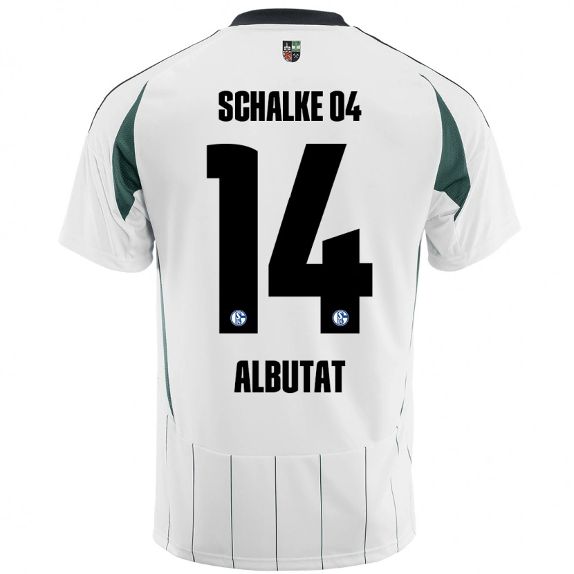 Danxen Herren Tim Albutat #14 Weiß Grün Auswärtstrikot Trikot 2024/25 T-Shirt