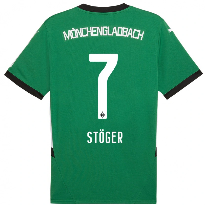 Danxen Herren Kevin Stöger #7 Grün Weiß Auswärtstrikot Trikot 2024/25 T-Shirt