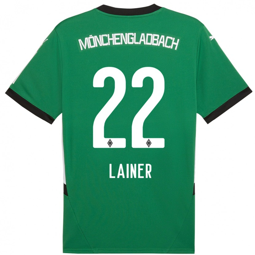 Danxen Herren Stefan Lainer #22 Grün Weiß Auswärtstrikot Trikot 2024/25 T-Shirt