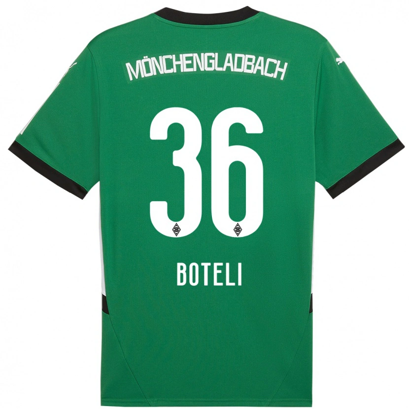 Danxen Herren Winsley Boteli #36 Grün Weiß Auswärtstrikot Trikot 2024/25 T-Shirt