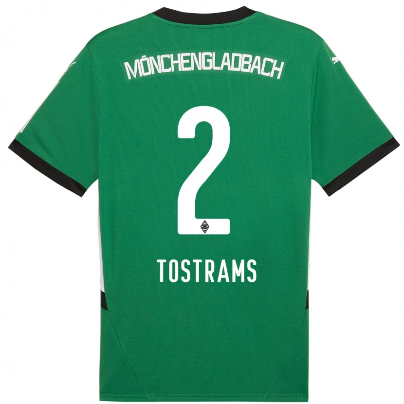 Danxen Herren Eva Tostrams #2 Grün Weiß Auswärtstrikot Trikot 2024/25 T-Shirt