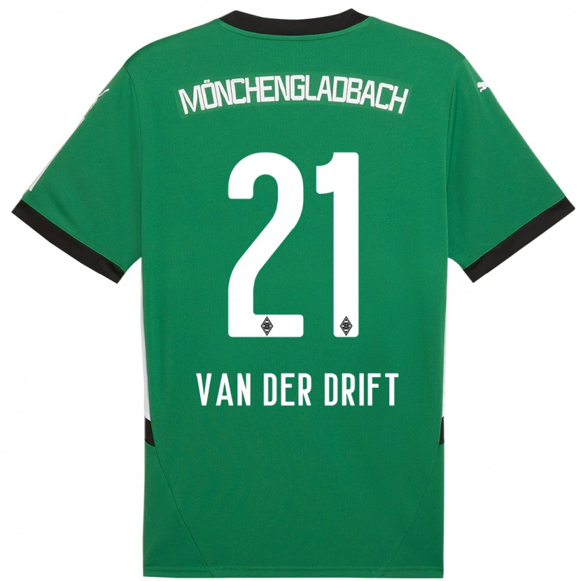 Danxen Herren Suus Van Der Drift #21 Grün Weiß Auswärtstrikot Trikot 2024/25 T-Shirt