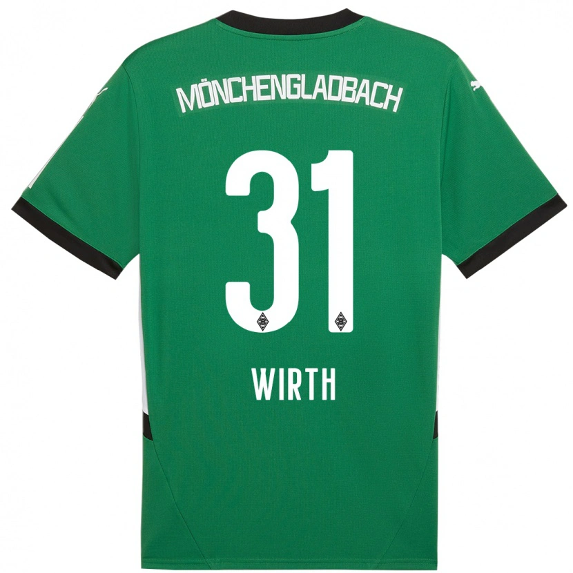 Danxen Herren Linus Wirth #31 Grün Weiß Auswärtstrikot Trikot 2024/25 T-Shirt