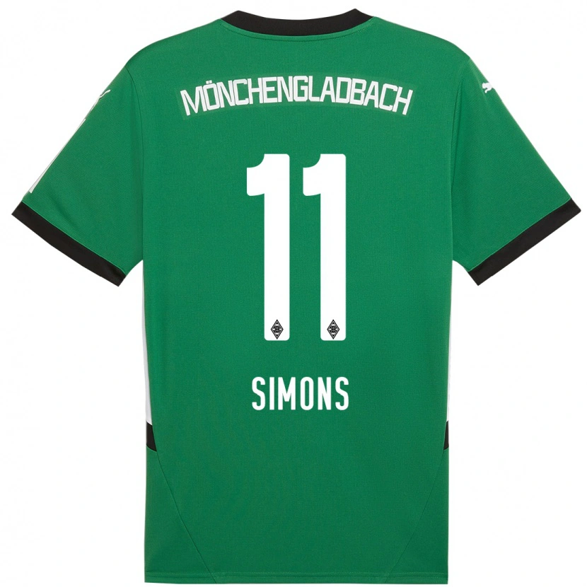 Danxen Herren Kelly Simons #11 Grün Weiß Auswärtstrikot Trikot 2024/25 T-Shirt