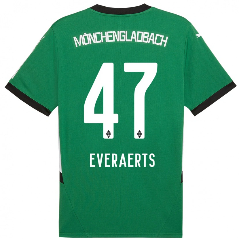Danxen Herren Kim Everaerts #47 Grün Weiß Auswärtstrikot Trikot 2024/25 T-Shirt