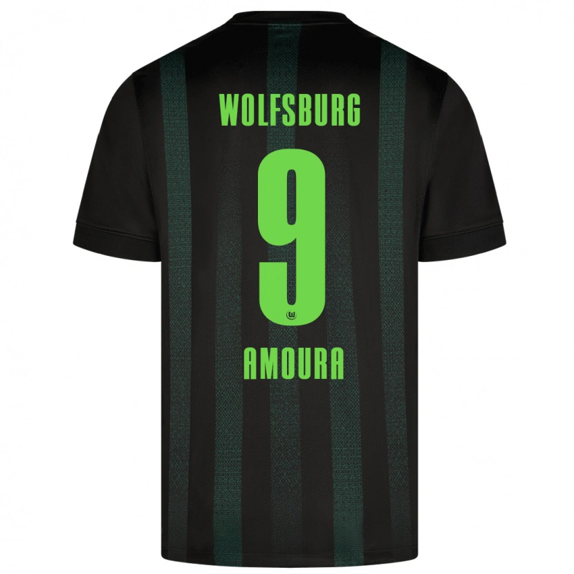 Danxen Herren Mohamed Amoura #9 Dunkelgrün Auswärtstrikot Trikot 2024/25 T-Shirt