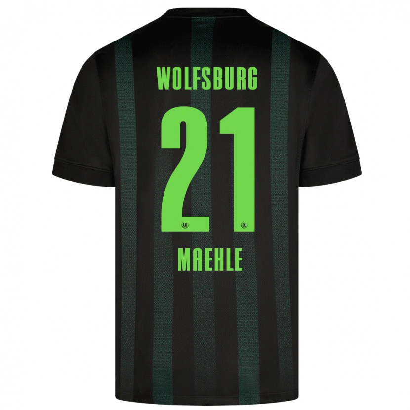Danxen Herren Joakim Maehle #21 Dunkelgrün Auswärtstrikot Trikot 2024/25 T-Shirt