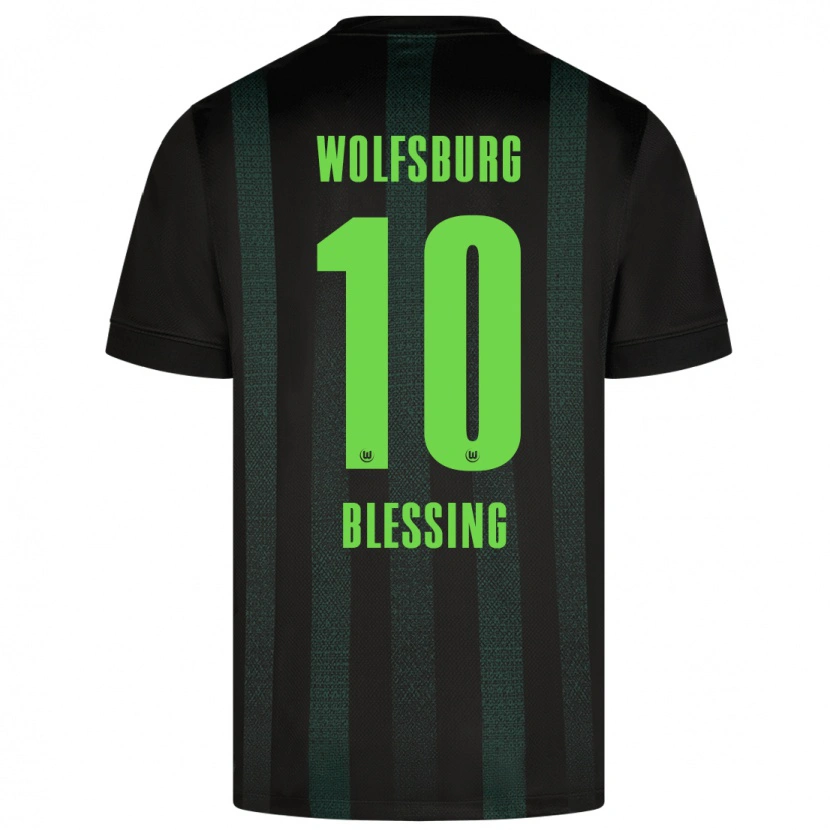 Danxen Herren Èlisée Blessing #10 Dunkelgrün Auswärtstrikot Trikot 2024/25 T-Shirt