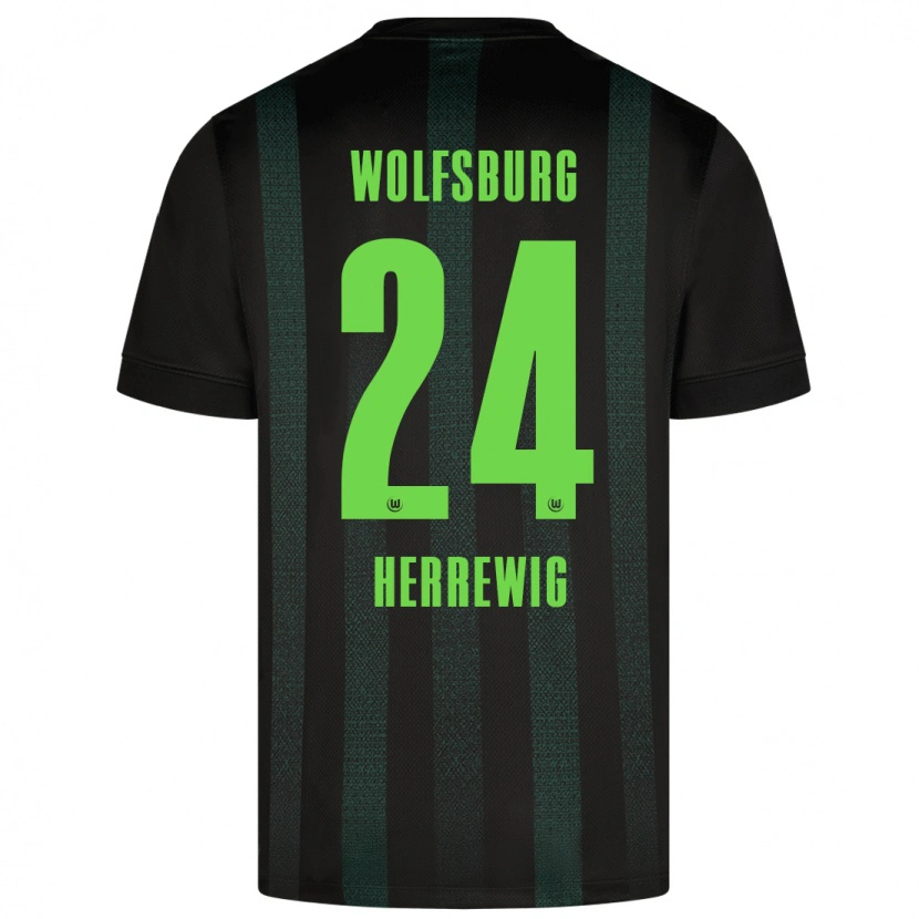 Danxen Herren Max Herrewig #24 Dunkelgrün Auswärtstrikot Trikot 2024/25 T-Shirt