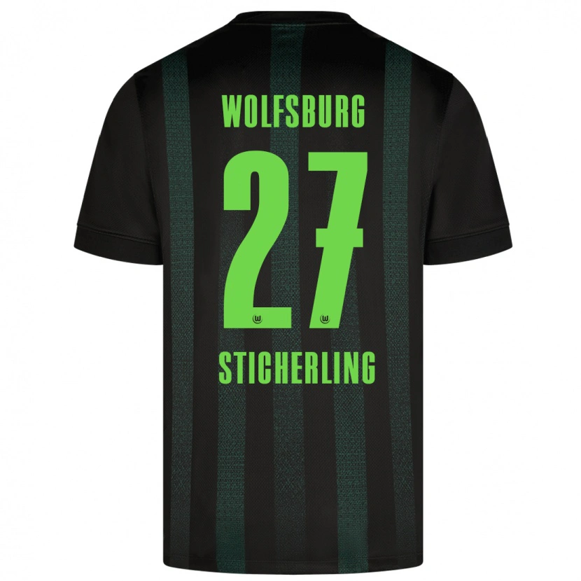 Danxen Herren Carl-Anton Sticherling #27 Dunkelgrün Auswärtstrikot Trikot 2024/25 T-Shirt