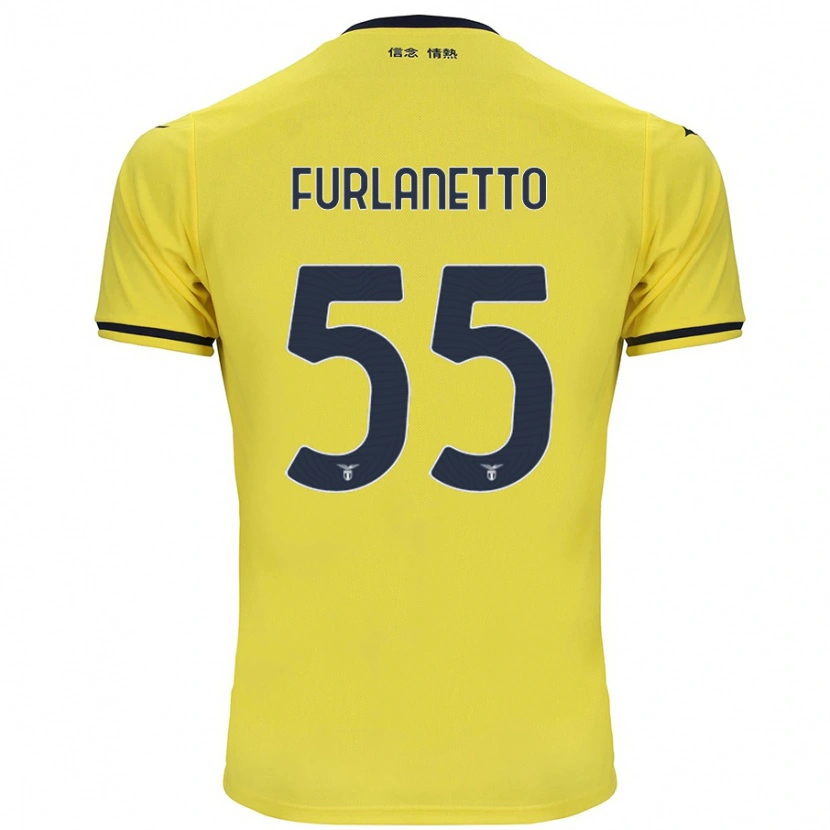 Danxen Herren Alessio Furlanetto #55 Gelb Auswärtstrikot Trikot 2024/25 T-Shirt