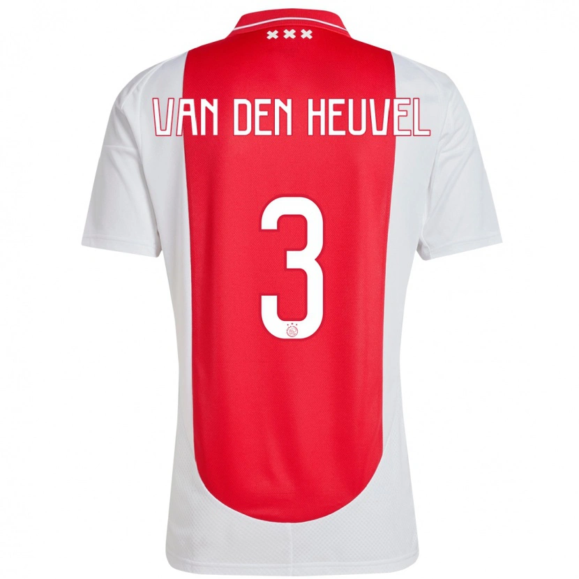 Danxen Damen Nino Van Den Heuvel #3 Rot Weiß Heimtrikot Trikot 2024/25 T-Shirt