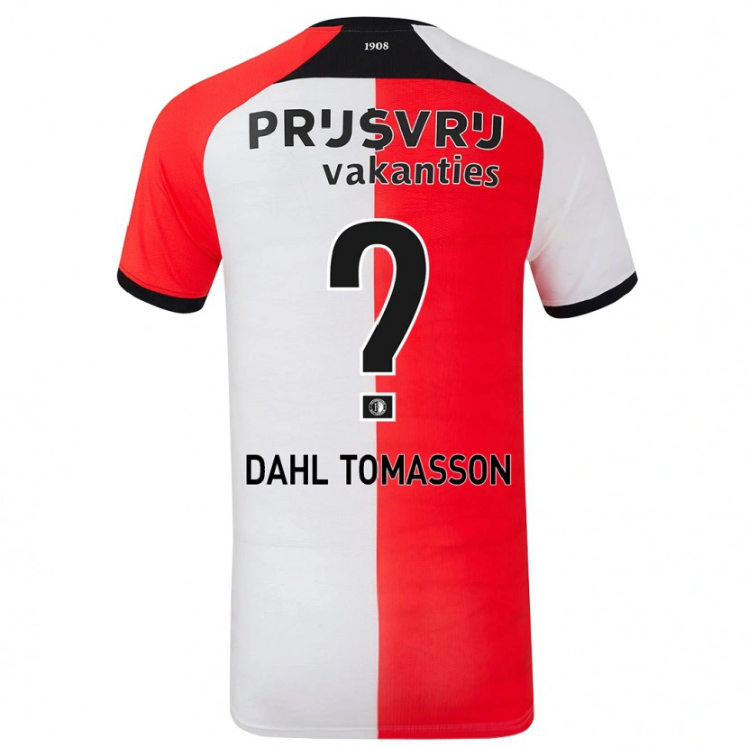 Danxen Damen Luca Dahl Tomasson #0 Rot Weiß Heimtrikot Trikot 2024/25 T-Shirt