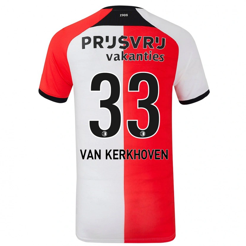 Danxen Damen Ella Van Kerkhoven #33 Rot Weiß Heimtrikot Trikot 2024/25 T-Shirt