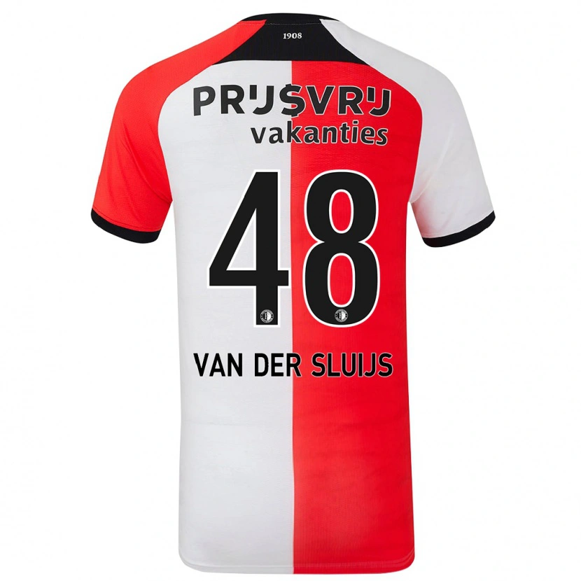 Danxen Damen Joep Van Der Sluijs #48 Rot Weiß Heimtrikot Trikot 2024/25 T-Shirt
