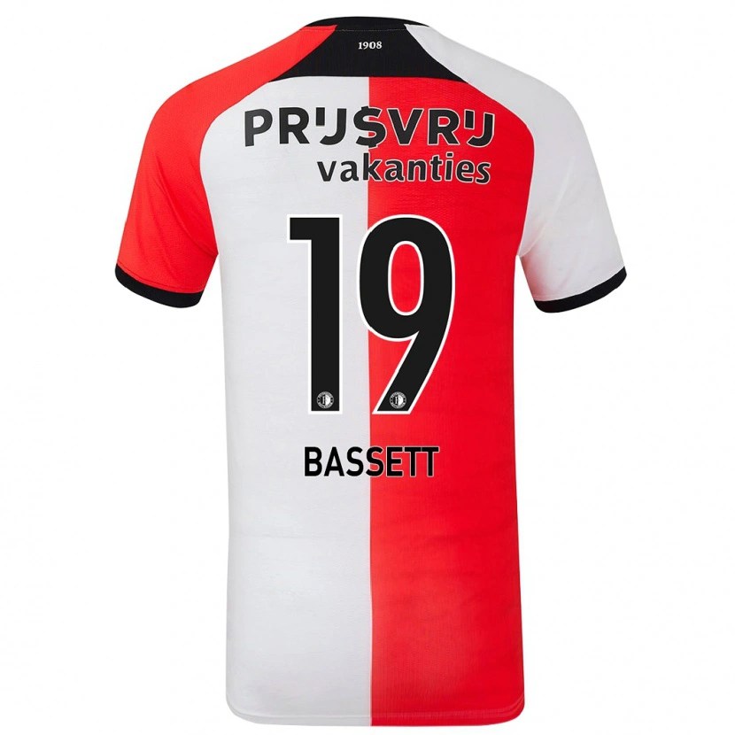 Danxen Damen Cole Bassett #19 Rot Weiß Heimtrikot Trikot 2024/25 T-Shirt