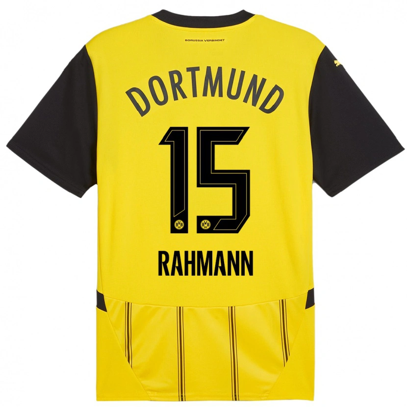 Danxen Damen Luke Rahmann #15 Gelb Schwarz Heimtrikot Trikot 2024/25 T-Shirt