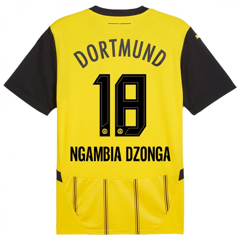 Danxen Damen Diego Ngambia #18 Gelb Schwarz Heimtrikot Trikot 2024/25 T-Shirt