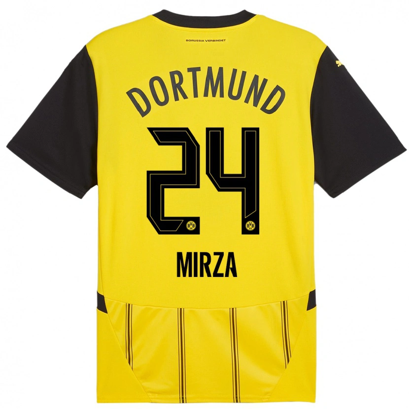 Danxen Damen Marwan-Omir Mirza #24 Gelb Schwarz Heimtrikot Trikot 2024/25 T-Shirt