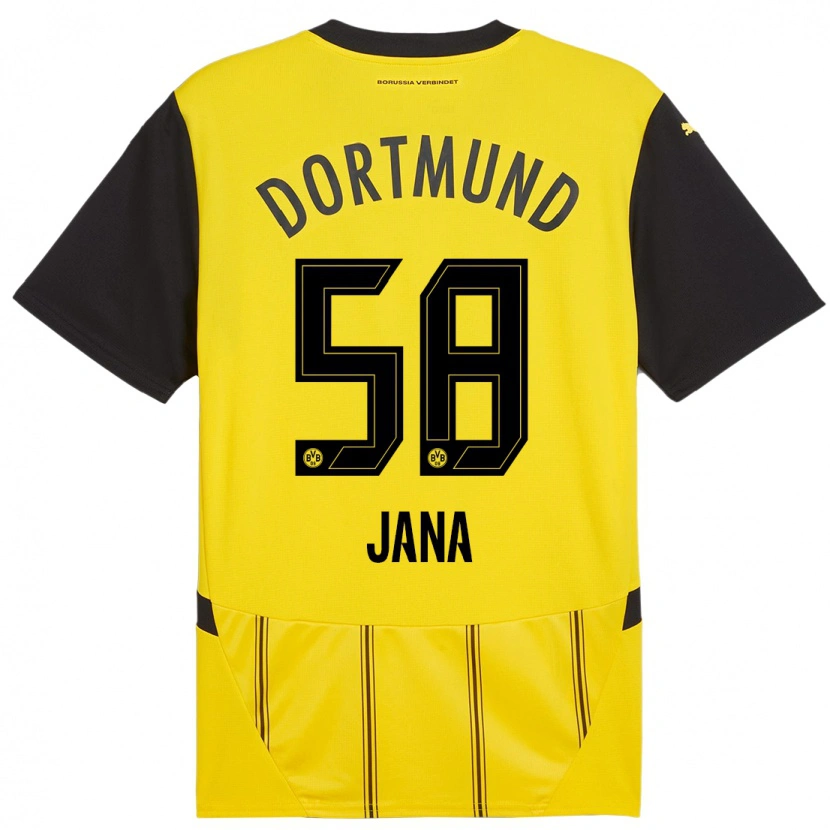Danxen Damen Nordberg Jana #58 Gelb Schwarz Heimtrikot Trikot 2024/25 T-Shirt