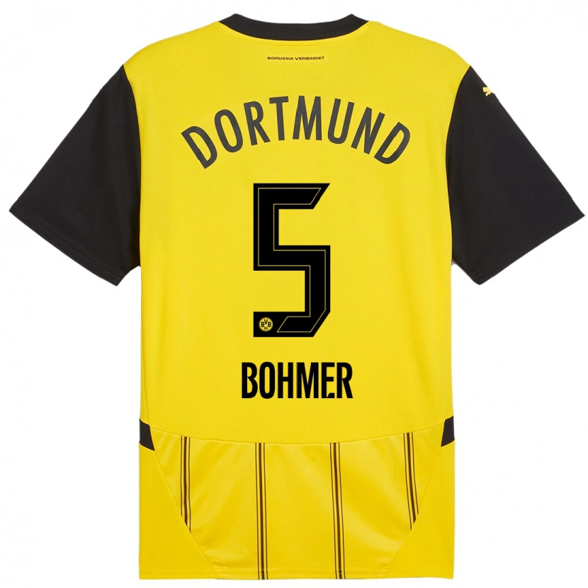 Danxen Damen Tim Bohmer #5 Gelb Schwarz Heimtrikot Trikot 2024/25 T-Shirt