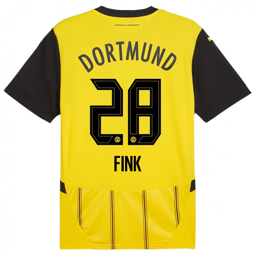 Danxen Damen Bradley Fink #28 Gelb Schwarz Heimtrikot Trikot 2024/25 T-Shirt