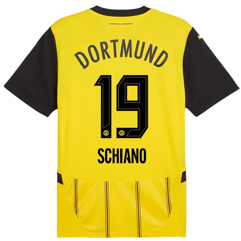 Danxen Damen Emilio Schiano #19 Gelb Schwarz Heimtrikot Trikot 2024/25 T-Shirt