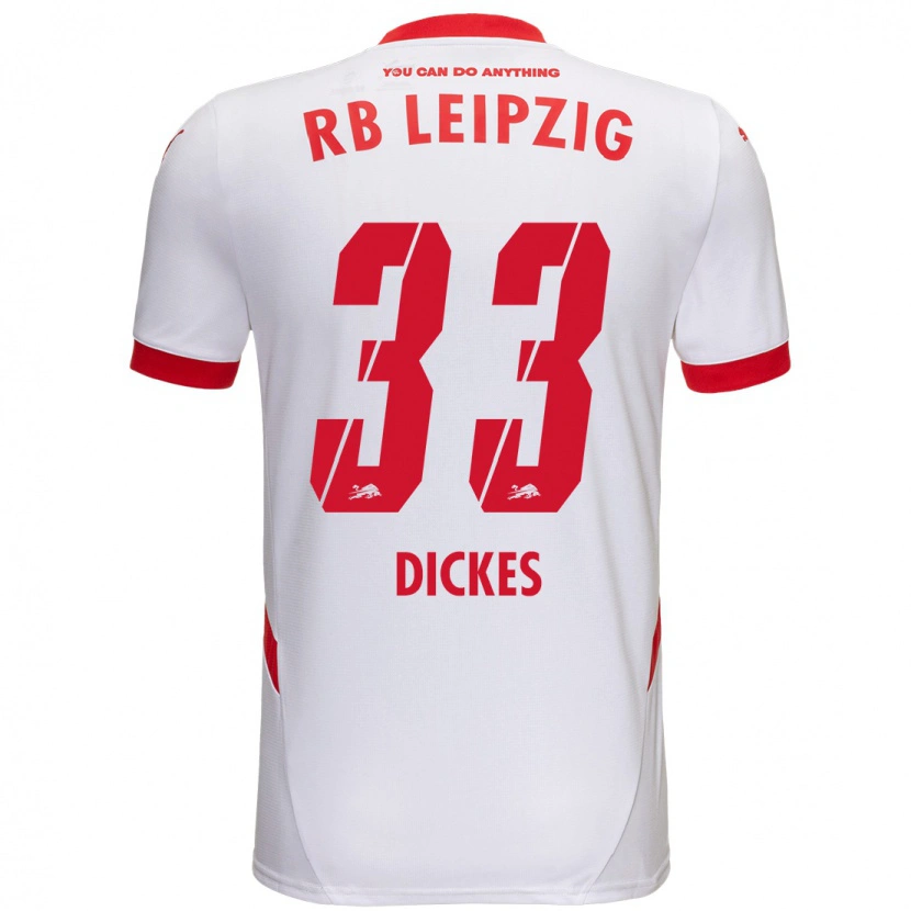 Danxen Damen Fernando Dickes #33 Weiß Rot Heimtrikot Trikot 2024/25 T-Shirt
