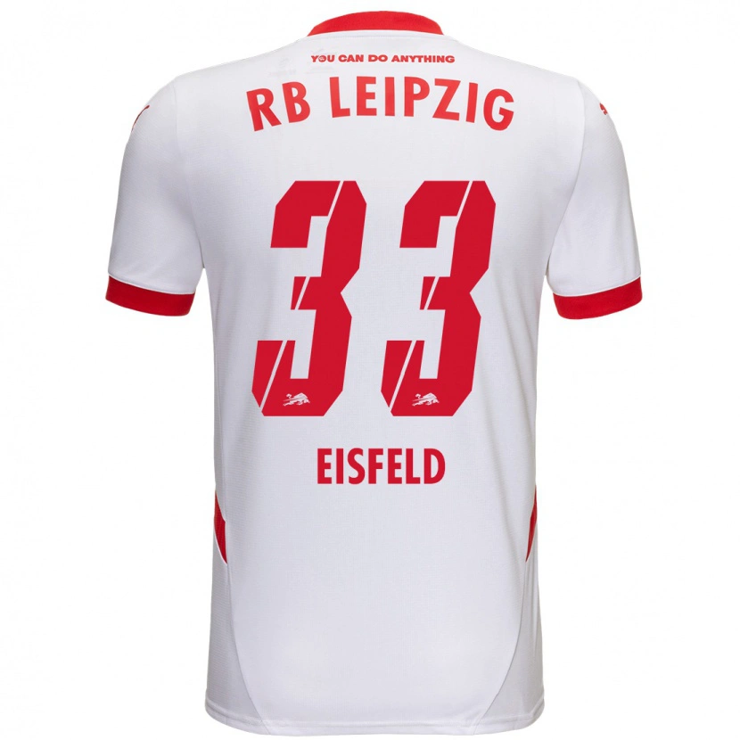 Danxen Damen Tom Eisfeld #33 Weiß Rot Heimtrikot Trikot 2024/25 T-Shirt