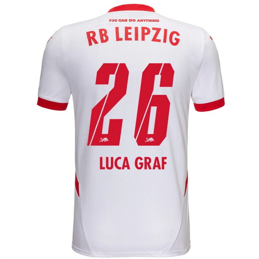 Danxen Damen Luca Marie Graf #26 Weiß Rot Heimtrikot Trikot 2024/25 T-Shirt