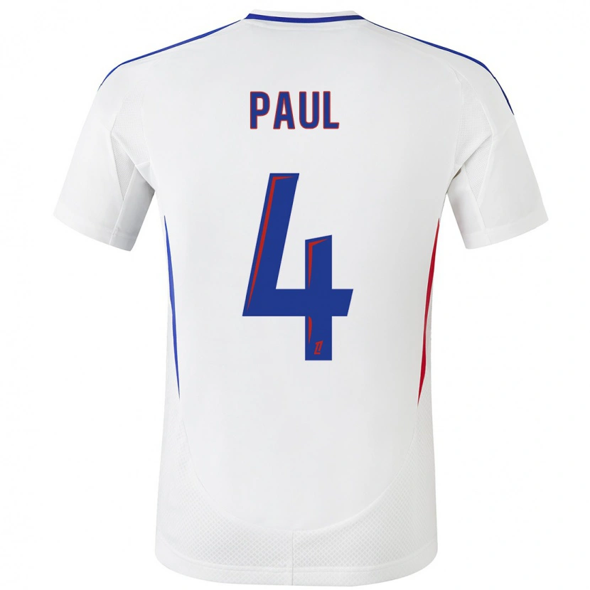 Danxen Damen Paul Akouokou #4 Weiß Blau Heimtrikot Trikot 2024/25 T-Shirt