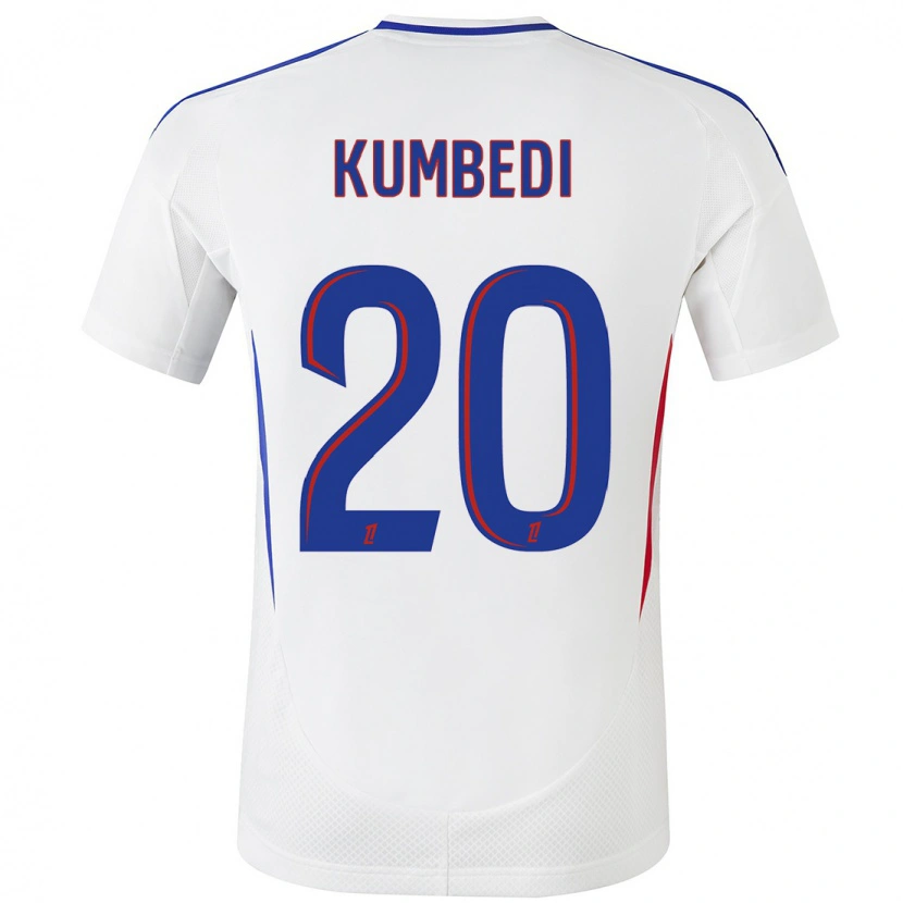 Danxen Damen Saël Kumbedi #20 Weiß Blau Heimtrikot Trikot 2024/25 T-Shirt