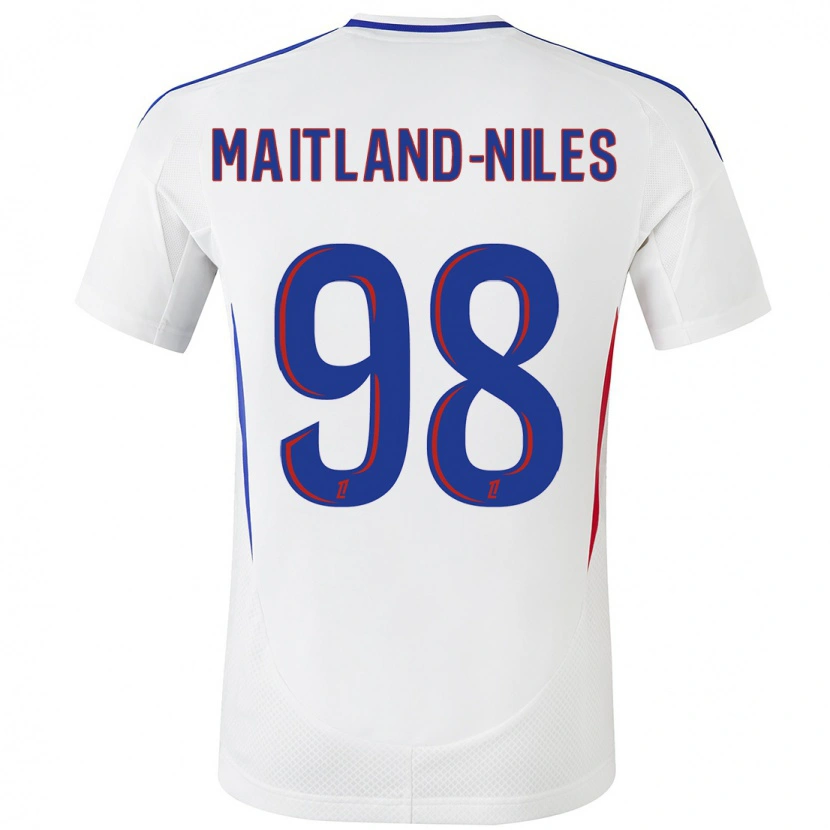 Danxen Damen Ainsley Maitland-Niles #98 Weiß Blau Heimtrikot Trikot 2024/25 T-Shirt