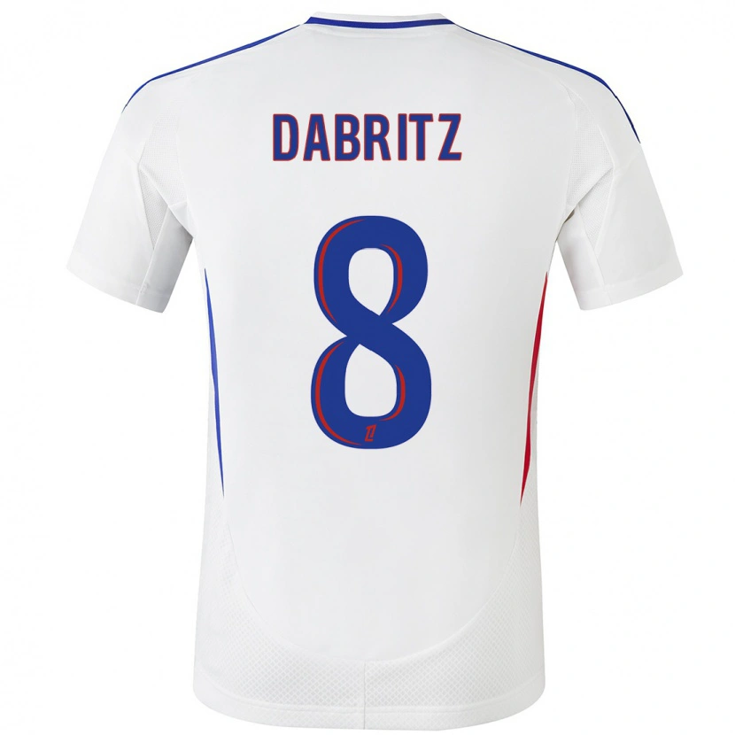 Danxen Damen Sara Däbritz #8 Weiß Blau Heimtrikot Trikot 2024/25 T-Shirt