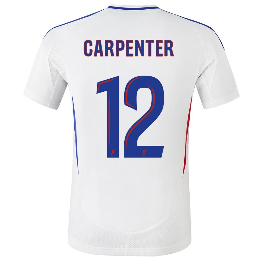 Danxen Damen Ellie Carpenter #12 Weiß Blau Heimtrikot Trikot 2024/25 T-Shirt