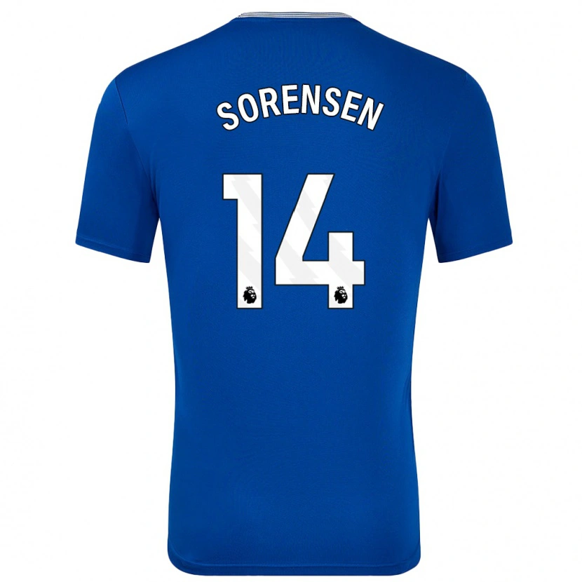 Danxen Damen Nicoline Sorensen #14 Blau Mit Heimtrikot Trikot 2024/25 T-Shirt