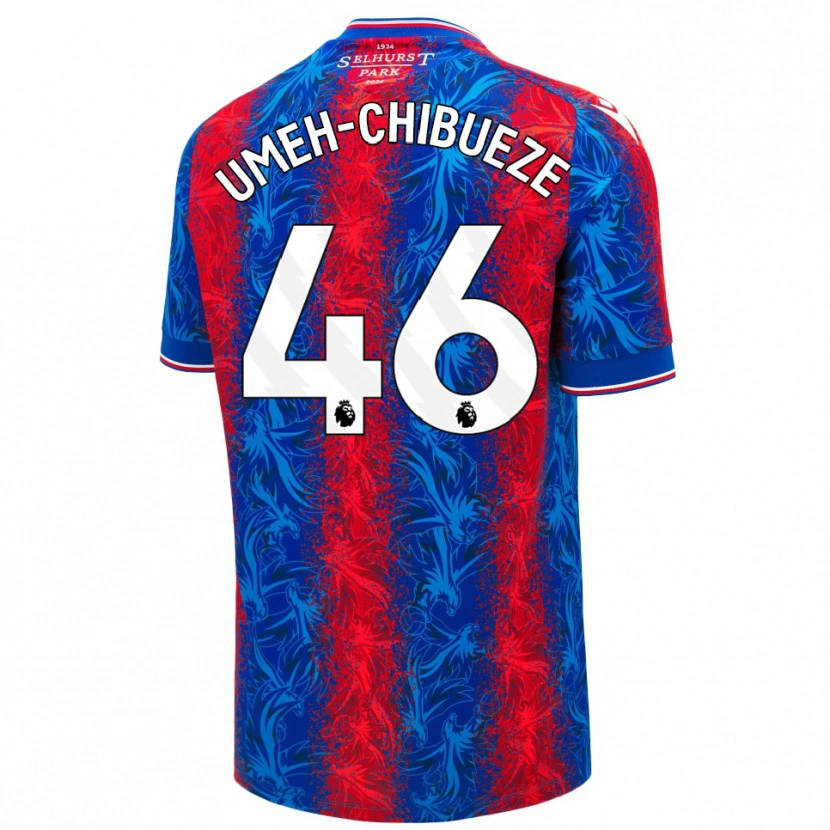 Danxen Damen Franco Umeh-Chibueze #46 Rot Blauen Streifen Heimtrikot Trikot 2024/25 T-Shirt